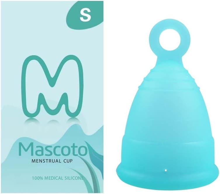 Reusable Menstrual Cup with Ring, Made from Medical-Grade Silicone, Ultra Comfortable, BPA Free, Tampon and Pad Alternative (L/S/XS)
