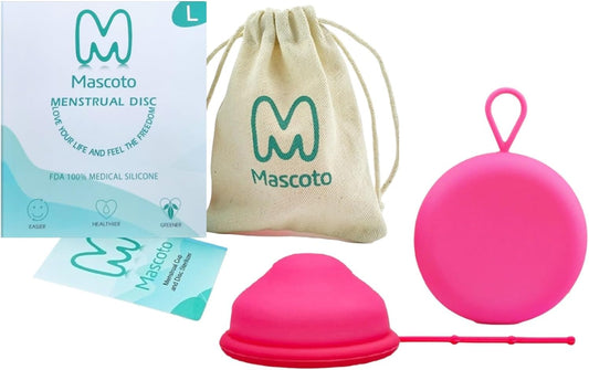 Reusable Medical-Grade Silicone Menstrual Disc with String (Flat-fit Cup, Petal Thin and Ultra Comfortable)