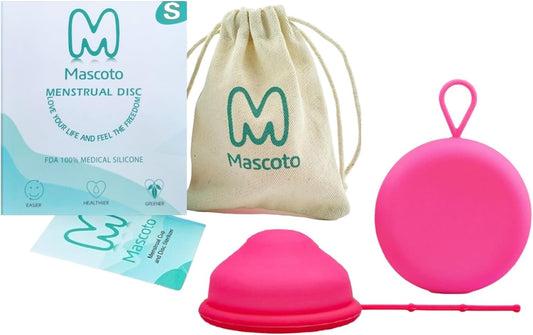 Reusable Medical-Grade Silicone Menstrual Disc with String (Flat-fit Cup, Petal Thin and Ultra Comfortable)