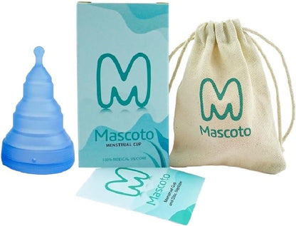 Reusable Foldable Menstrual Cup for Beginners, Made from Medical-Grade Silicone (S/L)