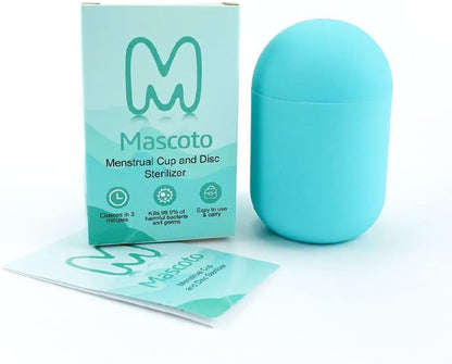 Portable Reusable Menstrual Cup Steriliser | Storage Case and Microwave Steamer Steriliser | Suitable for Menstrual Discs