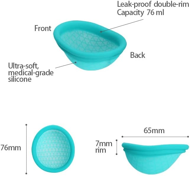 Reusable (Ultra Comfortable) Menstrual Disc from Medical-Grade Silicone, Flat-fit Cup, Petal Thin (S/L)