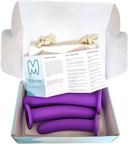 Pelvic Floor Trainer Set: 3-Piece Soft Silicone Dilators @Mascoto