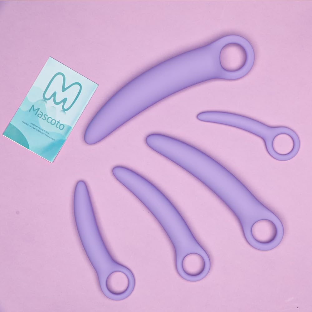 Pelvic Floor Trainer: 5-Piece Set of Soft Silicone Muscle Dilators (MascotoM®)