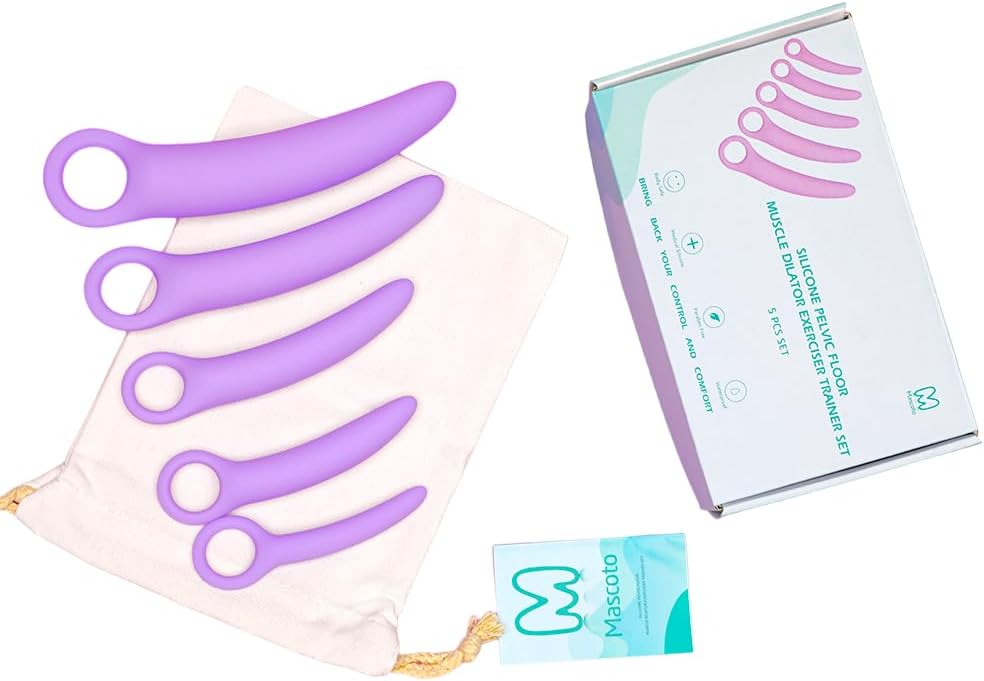 Pelvic Floor Trainer: 5-Piece Set of Soft Silicone Muscle Dilators (MascotoM®)