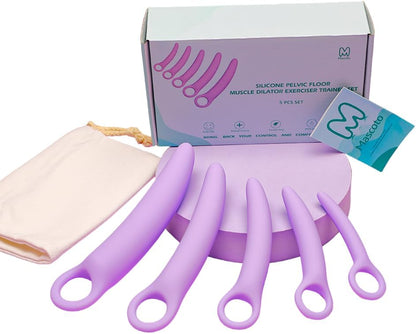 Pelvic Floor Trainer: 5-Piece Set of Soft Silicone Muscle Dilators (MascotoM®)